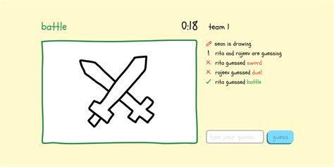 drawing guessing game|draw battle! a competitive team drawing game.
